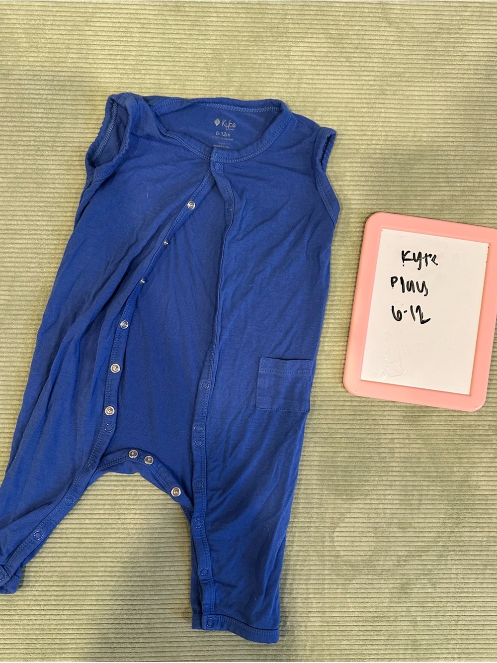 Kyte BABY Royal Blue Sleeveless Snap Romper
